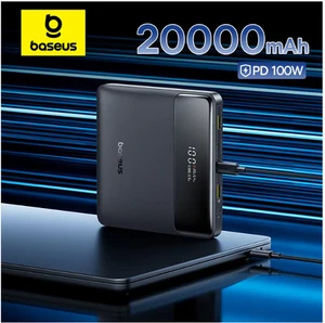Baseus 100W Power Bank 20000mAh USB C External Battery For Macbook Laptop