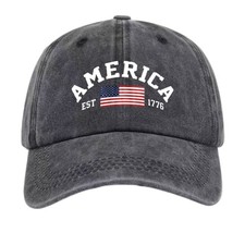 "America EST 1776" Patriotic Washed Dad Hat
