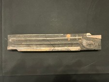 Antique Letterpress Printing Block Sword Dagger Illustration Wood Type 10.75”