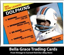 1984 Topps Dolphins Team Leaders - Mark Duper #116 Miami Dolphins NFL Football