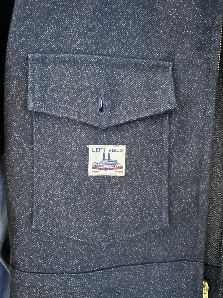 Chaqueta de garaje Left Field Greaser en sal y pimienta, talla pequeña Foto 3 de 4