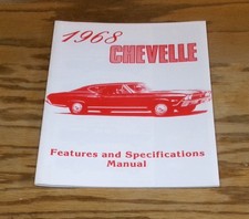 1968 Chevrolet Chevelle Illustrated Features Specifications Manual Brochure 68
