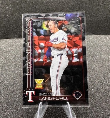 Wyatt Langford 2025 Topps Series 2 - #455 Black Diamante Foil /10