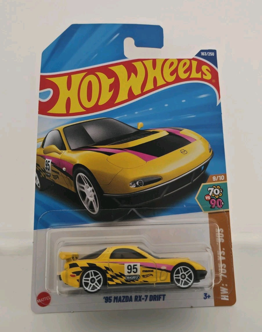 ミニカー 95 MAZDA RX-7 Hot Wheels STH HOT WHEELS 2025 Case '95 MAZDA RX-7 DRIFT Yellow Long Card FREE
