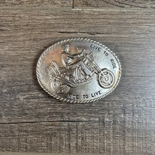 Biker / Live To Ride, Ride To Live Belt Buckle