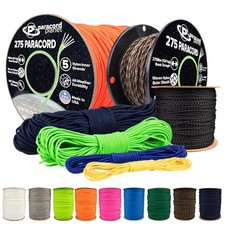 Tactical 5-Strand Nylon Core 275-LB Tensile Strength Paracord Rope 3/32 Inch ...
