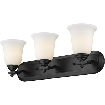 Z-Lite 703-3V-MB Lagoon 3 Light 24 inch Matte Black Vanity Wall Light