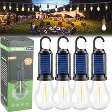 4pcs Solar LED Camping Lamp Outdoor Hanging Light Portable LED Night Lights