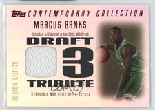 2003 Contemporary Collection Draft '03 Tribute Relics Red 3/50 Marcus Banks 9hx