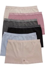 Hanes Women's Seamless Underwear 6-Pack Comfort Flex Fit Boyshort Size S   No Tag