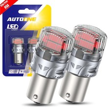 AUTOONE 2X 1156 7506 LED Red Third Brake Tail Light Turn Signal Bulb Brake Lamp