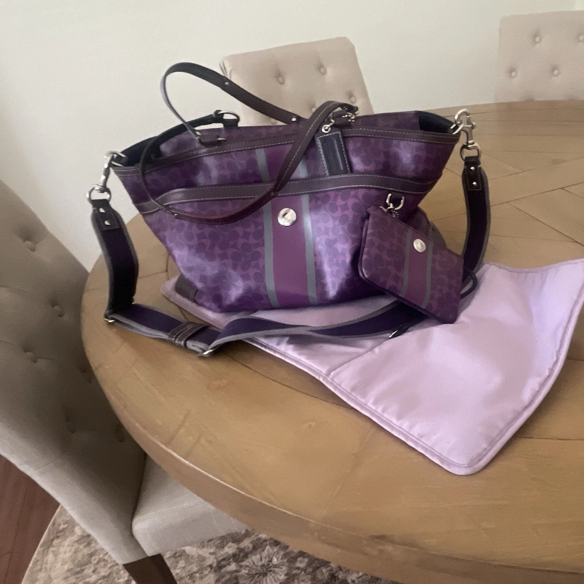 Coach Purple Signature Handbag for sale | eBay