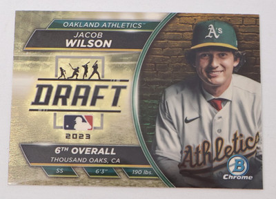 JACOB WILSON Superfractor Rookie 2023 Bowman Chrome Draft Night 1/1 Athletics
