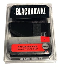 BlackHawk! Nylon Holster Size 1, Inside The Pocket fits .22-.25 cal. Small Autos