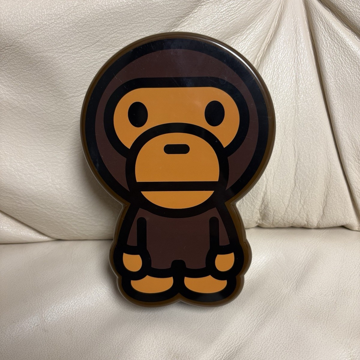 BAPE BABY MILO Plastic Lunch Bento Box Brown Bathing Ape Japan