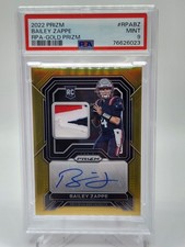 2022 PRIZM Bailey Zappe RPA GOLD /10 PSA 9 