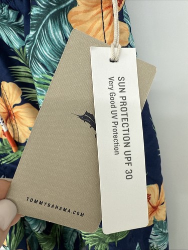 Tommy Bahama Größe Small blau gelb HAWAII TROPISCHE BADESHORTS Badehose neu - Bild 5 von 8