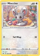 Minccino (146) 146/202 C SWSH01: Set Base Spada e Scudo Carta Pokemon TCG quasi nuovo
