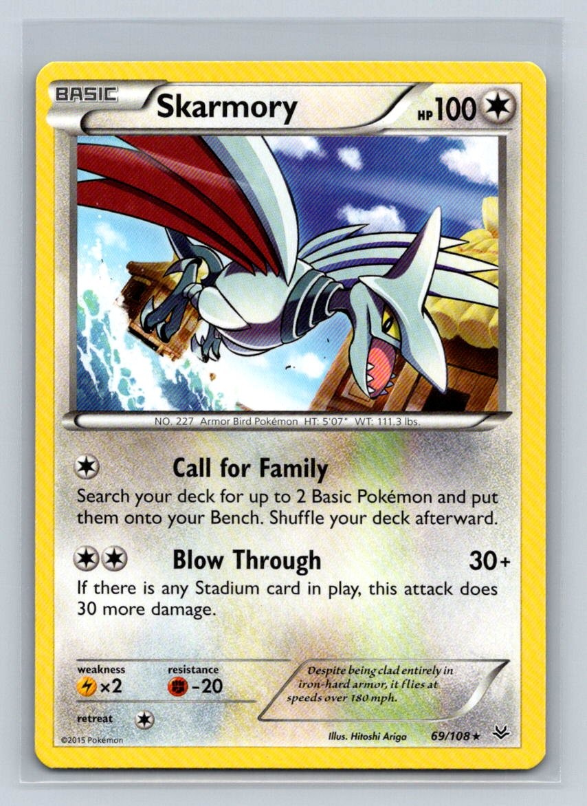 Skarmory #69/108 XY: Roaring Skies Rare - Pokemon Card D13