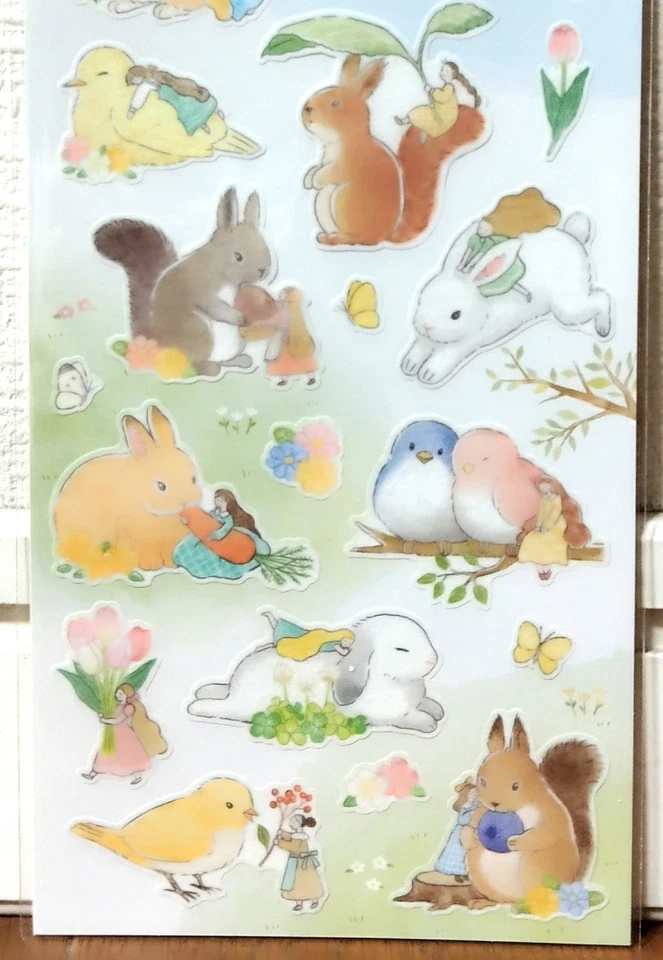 LAST GAIA Day Dream Washi Sticker Selection Animal Rabbit Bird Flower MADE JAPAN - Image 3 of 3