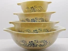 Vintage PYREX | Homestead Cinderella Mixing Bowls Set of 4 (441, 442, 443, 444)