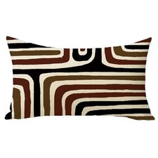 Black Brown Geometric Lumbar Decorative Throw Pillow Cover 12 x 20,