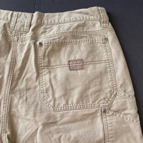 Columbia Carpenter Shorts khaki Herren Größe 42 Taille 42" Schrittlänge 9" Taschen Baumwolle - Bild 7 von 13