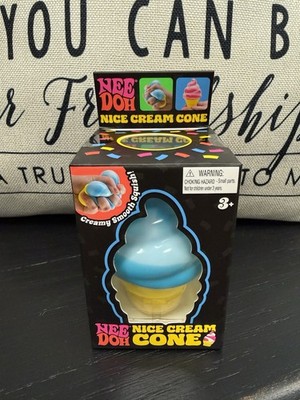 NEW Schylling NeeDoh NICE CREAM CONE Ice Cream Squishy Toy Stress Ball BLUE