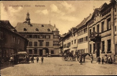 Ak Meisenheim an der Glan, Marktplatz, Kutsche, Passanten - 3496658