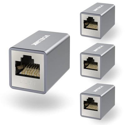 RJ45 Coupler Shielded Ethernet Coupler POE Ethernet Cable Extender for Cat7/C...