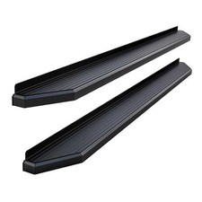 6in Black Stainless Steel Flat Running Boards Compatible with Chevy