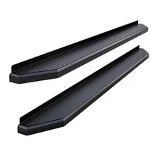  6in (Black Stainless Steel Flat) Running Boards Compatible with Chevy 