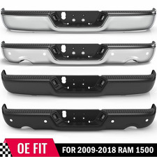 Chrome / Black Rear Bumper Assembly Fit 2009-2018 Dodge Ram 1500 10-12 2500 3500
