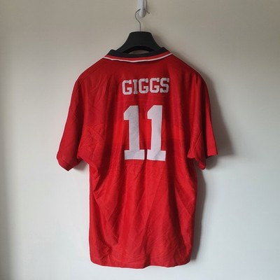 *Original RAR* 1994-96 Manchester United Umbro Heimtrikot (Giggs 11) - Größe L