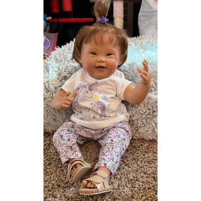 Paradise Galleries Down's Syndrome Baby Gigi Reborn Baby + Tons Of Accessories
