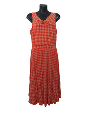 Anthropologie Maeve size Small Brianne Dress Orange Floral Print Cowl Sleeveless