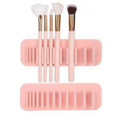 Silicone Makeup Brush Drying Rack, 2pcs Makeup Brush Storage Holder, Wall Mou...