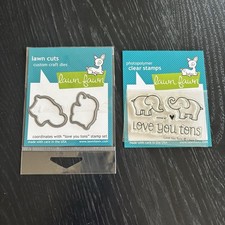 Lawn Fawn Photopolymer Clear Stamps and Steel Dies Set Love You Tons