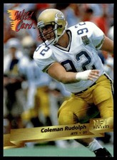 1993 Wild Card Coleman Rudolph Rookie #114. rookie card picture