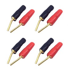 Pure Copper Gold Plated 2mm Pin Banana Plug H...