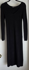 Freshman1996 Maxi Dress Women S Black Long Sleeve Bodycon Gown Formal
