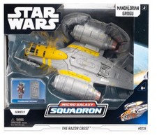 Jazwares Star Wars Micro Galaxy Squadron Razor Crest 7-Inch Vehicle with 1-Inch