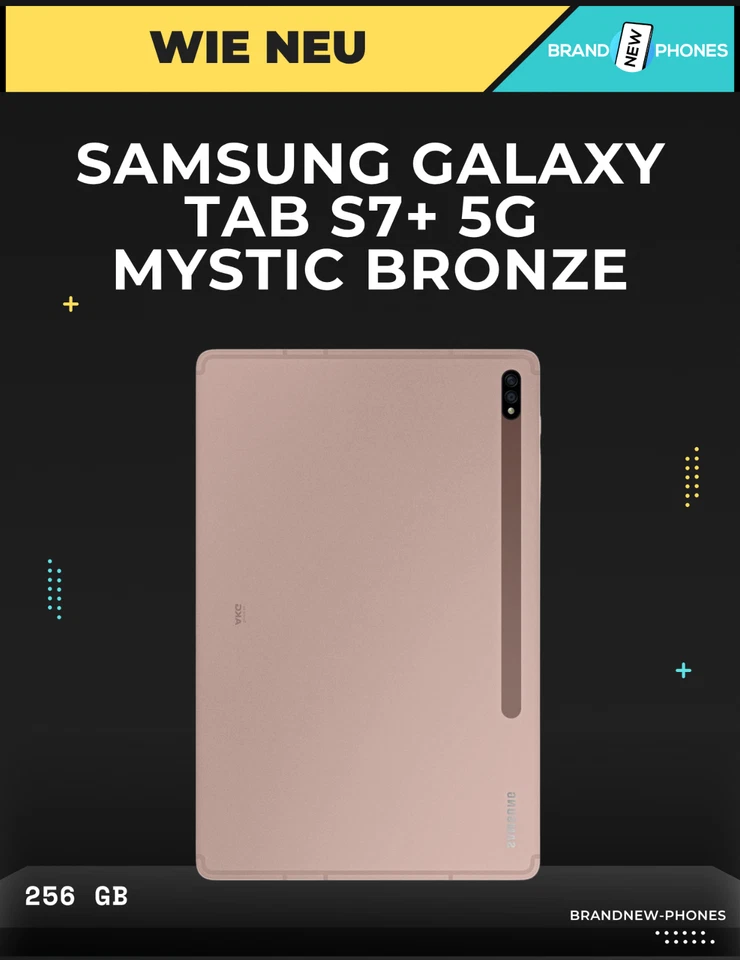 Samsung Galaxy Tab S7+ Plus - Mystic Bronze - 256 GB - wie Neu - Bild 1 von 1