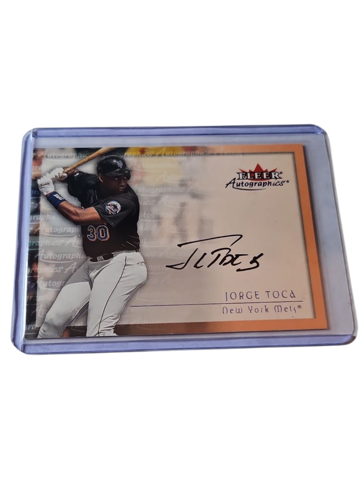 🔥2001 Fleer Autographics #99 Jorge Toca AUTO
