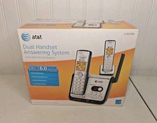 AT T DECT 6.0 2 Handset Cordless Home Phone Answering System CL82209 Caller ID