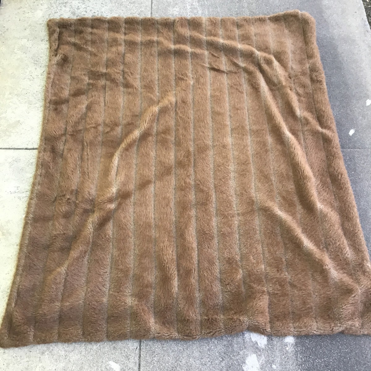 Dennis Basso HOME Faux Fur Throw Blanket 56