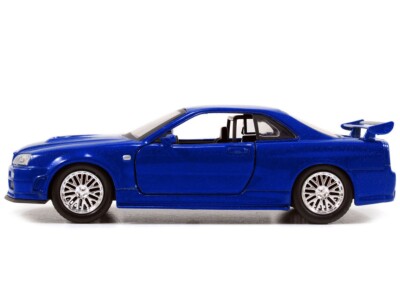 Jada Brian's Nissan Skyline GT-R R34 Blue Fast & Furious 1/32
