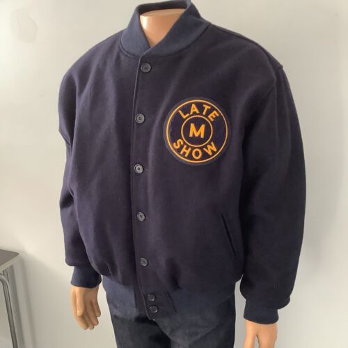 2012 Late Show David Letterman Wool Varsity Jacket Made USA Size XL Golden Bear - Picture 3 of 14
