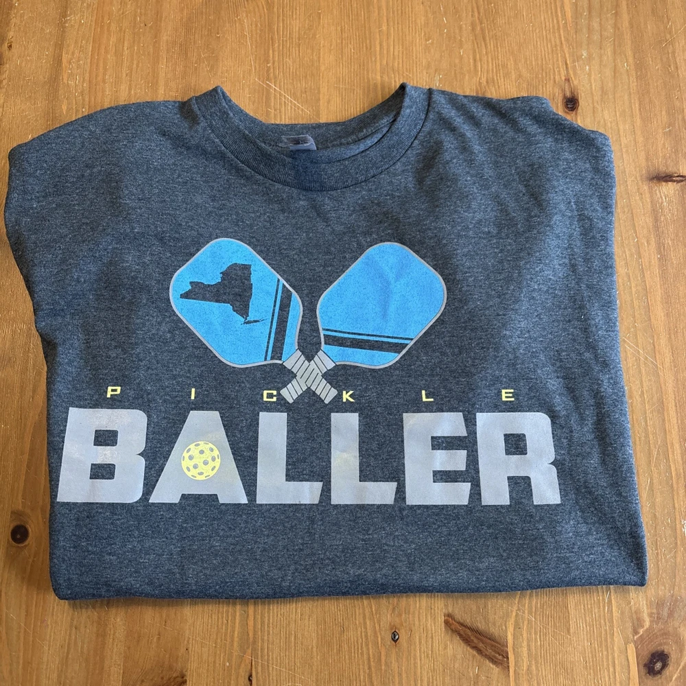 Pickleball Gildan New York Pickle Baller Size XL Short Sleeve T-Shirt Unisex Pickleball Gildan New York Pickle Baller Size XL Short Sleeve T-Shirt Unisex
