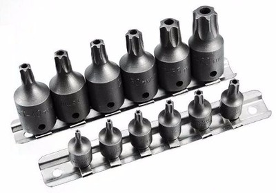 14-Piece Heavy-Duty Tamper Proof TORX Star Socket Set